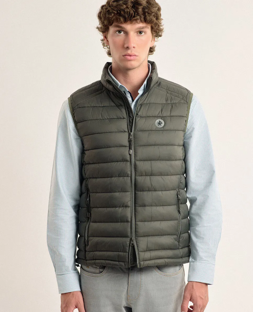 Мужской стеганый жилет с застежкой-молнией Valecuatro, цвет Kaki 
Мужской стеганый жилет с застежкой-молнией Valecuatro, цвет Kaki