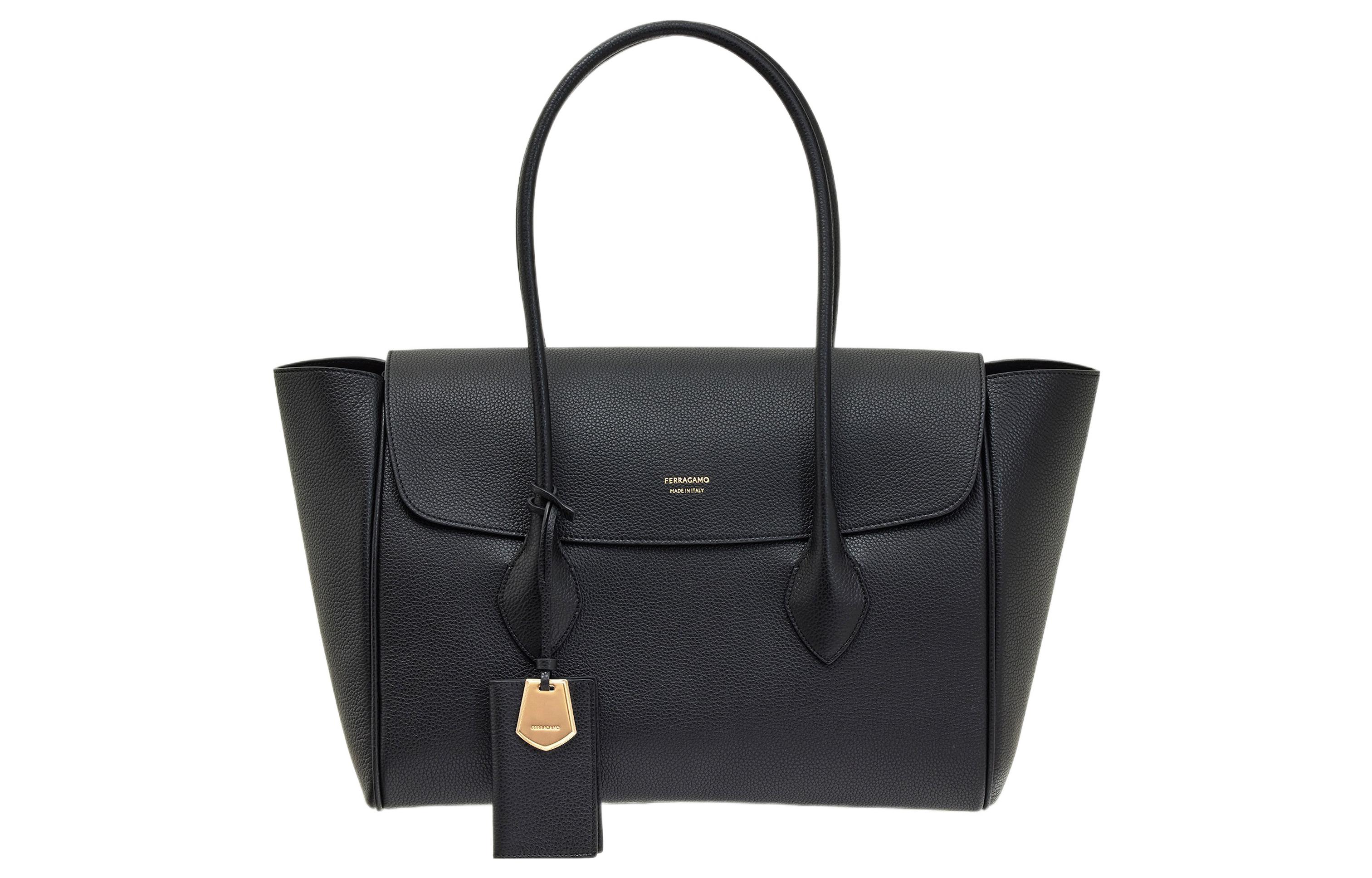 Сумка-тоут Ferragamo из молотого телячьего мешка, шоппер, женская ручная кладь Tubas черная
Сумка-тоут Ferragamo из молотого телячьего мешка, шоппер, женская ручная кладь Tubas черная