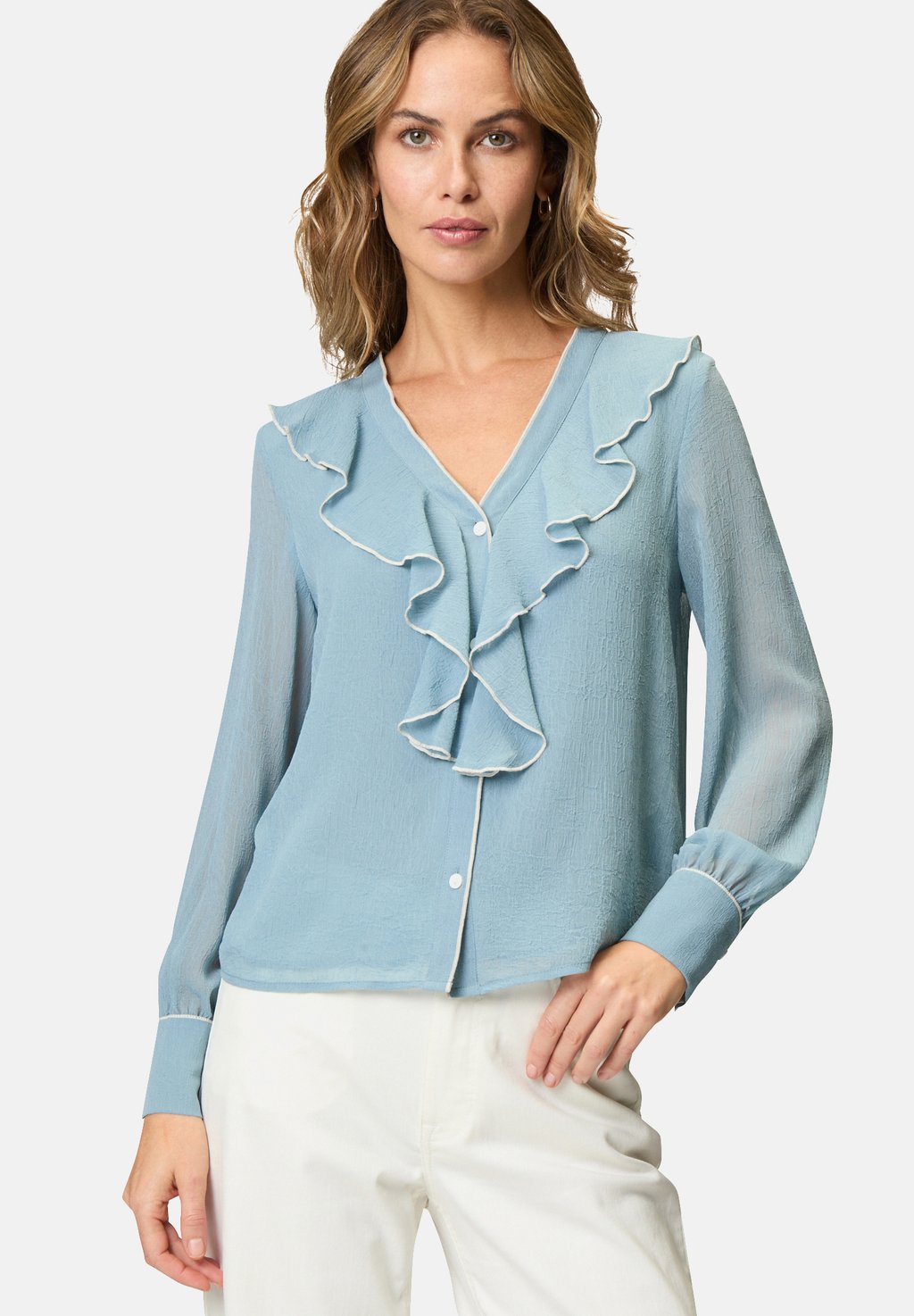 Блузка на пуговицах MIT RÜSCHEN zero, синий
Блузка на пуговицах MIT RÜSCHEN zero, синий