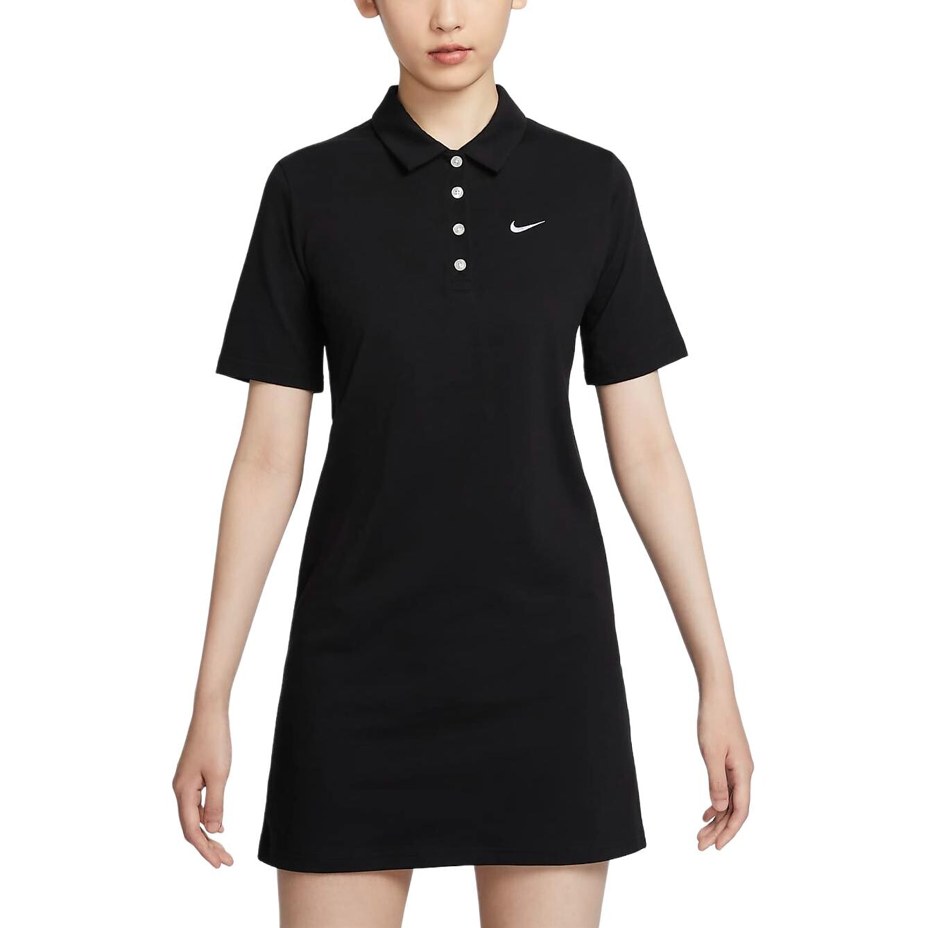 Платье с короткими рукавами женское черное/белое Nike
Платье с короткими рукавами женское черное/белое Nike
