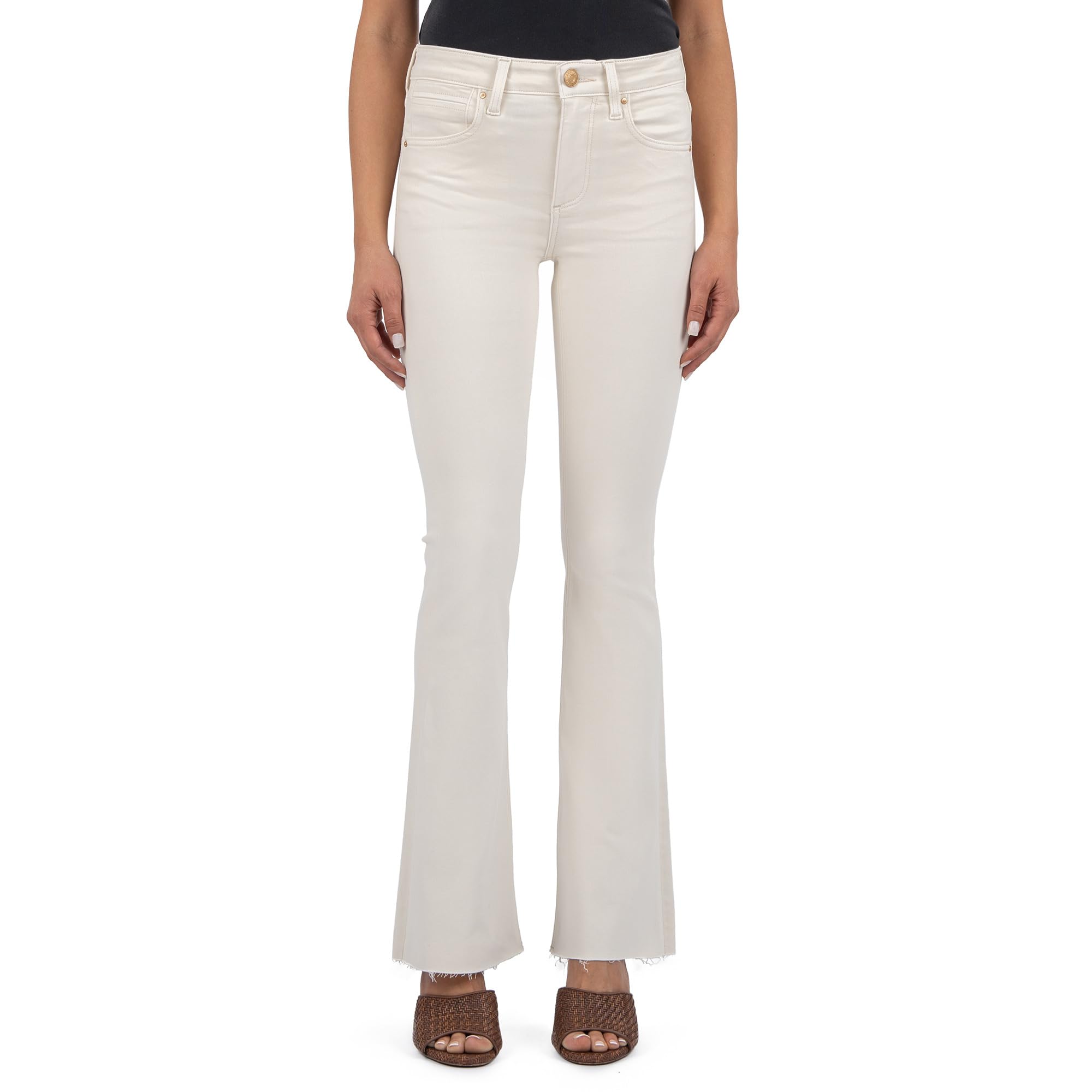 Джинсы KUT from the Kloth Stella High Rise Flare With Raw Hem, экрю
Джинсы KUT from the Kloth Stella High Rise Flare With Raw Hem, экрю