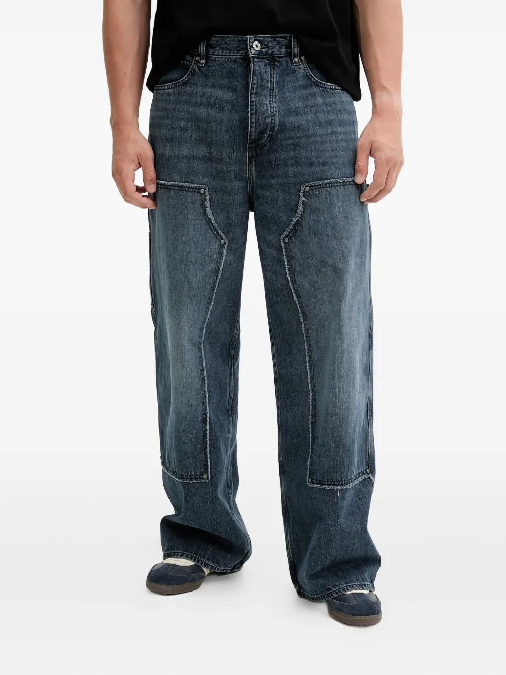 Джинсы в технике пэчворк HUGO, синий 
Джинсы в технике пэчворк HUGO, синий