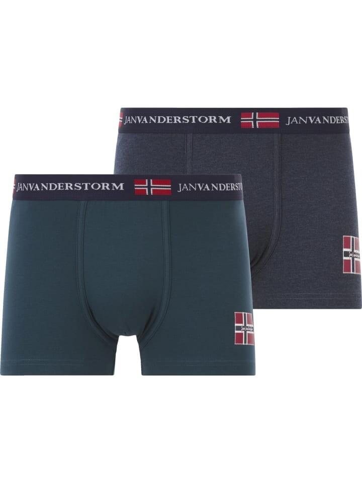 Трусы Jan Vanderstorm 2er Pack Retropant TEM, цвет petrol blau 
Трусы Jan Vanderstorm 2er Pack Retropant TEM, цвет petrol blau