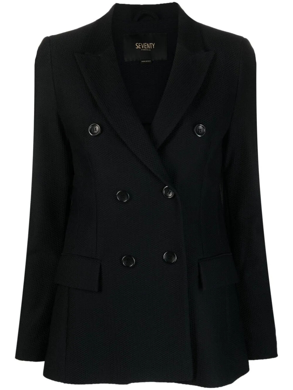Seventy двубортный блейзер строгого кроя, черный
Seventy двубортный блейзер строгого кроя, черный