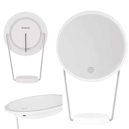 Зеркало для макияжа со светодиодной подсветкой, белое Humanas, HS-ML01 , белый
Зеркало для макияжа со светодиодной подсветкой, белое Humanas, HS-ML01 , белый