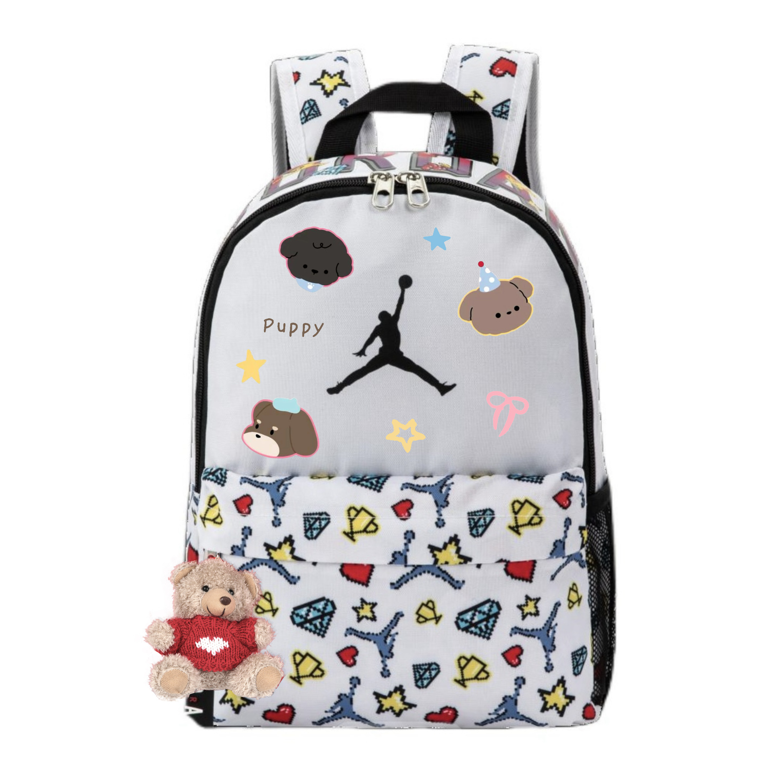 Jordan Полиэстеровый повседневный рюкзак унисекс белый, White
Jordan Полиэстеровый повседневный рюкзак унисекс белый, White