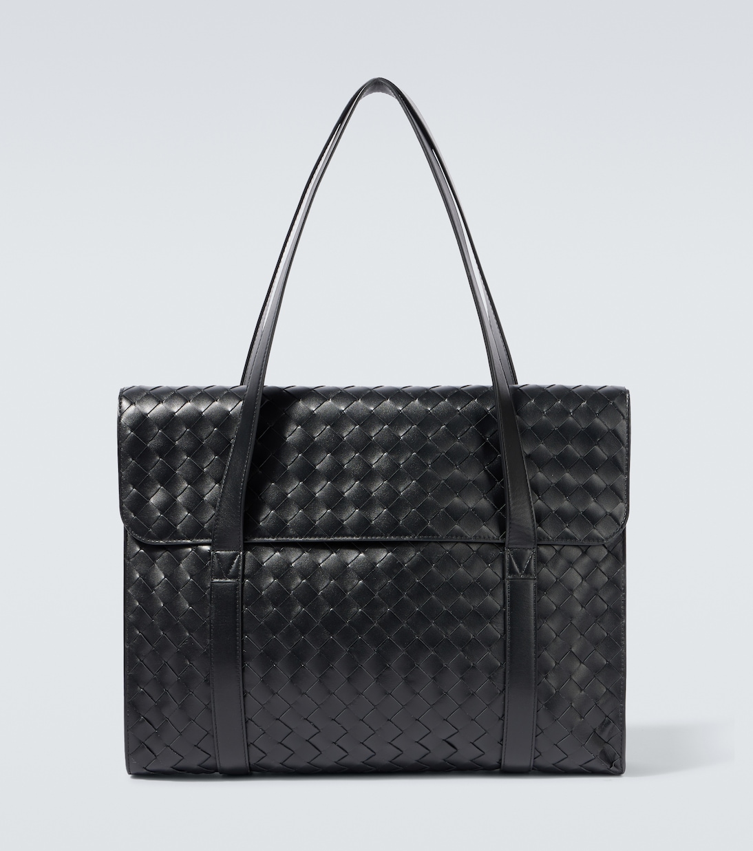 Классический портфель Intrecciato из кожи, сумка-мессенджер Bottega Veneta, Black Silver 
Классический портфель Intrecciato из кожи, сумка-мессенджер Bottega Veneta, Black Silver