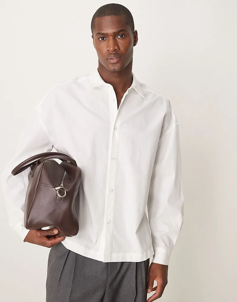 Свободная рубашка с заниженной линией плеч в белом цвете ASOS DESIGN 
Свободная рубашка с заниженной линией плеч в белом цвете ASOS DESIGN