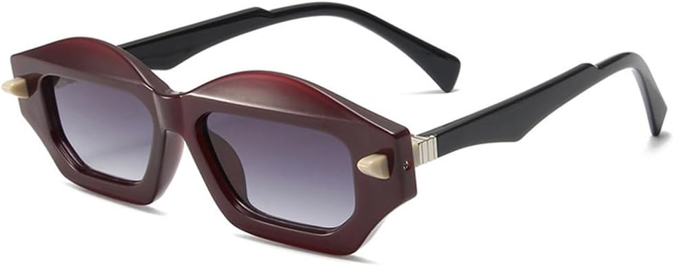 Модные уникальные солнцезащитные очки в форме многоугольного кошачьего глаза, двухцветные, для женщин и мужчин, в стиле ретро, с заклепками и градиентным переходом цвета TKKTLLT, Dark Red Gray
Модные уникальные солнцезащитные очки в форме многоугольного кошачьего глаза, двухцветные, для женщин и мужчин, в стиле ретро, с заклепками и градиентным переходом цвета TKKTLLT, Dark Red Gray