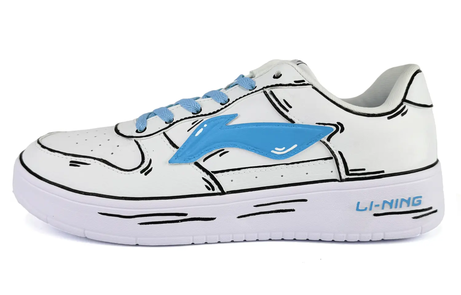 Лининг Понтун Бутс противоскользящие амортизирующие низкие скейтерские кроссовки мужские бело-синие 
Лининг Понтун Бутс противоскользящие амортизирующие низкие скейтерские кроссовки мужские бело-синие