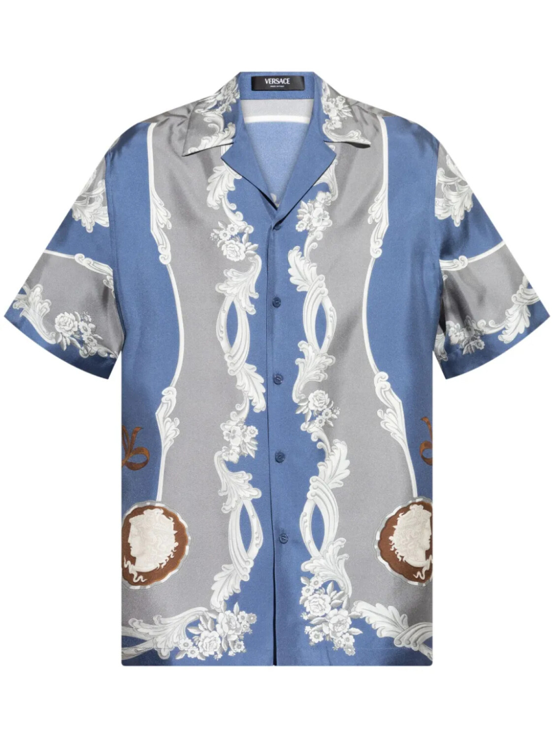 Рубашка с принтом в стиле барокко от Versace, синий
Рубашка с принтом в стиле барокко от Versace, синий