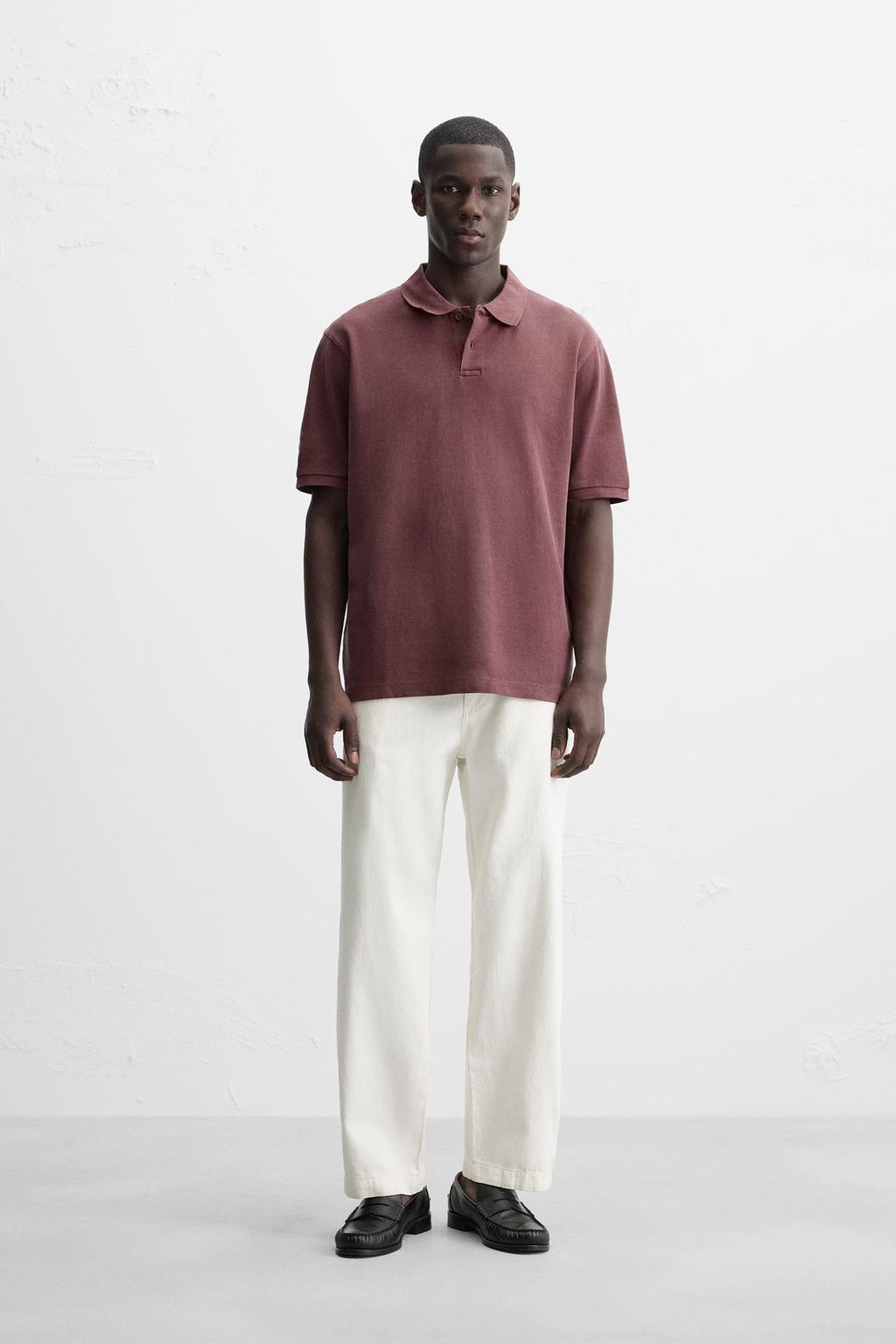 Застиранная текстурированная рубашка-поло из пике ZARA, цвет Light maroon
Застиранная текстурированная рубашка-поло из пике ZARA, цвет Light maroon
