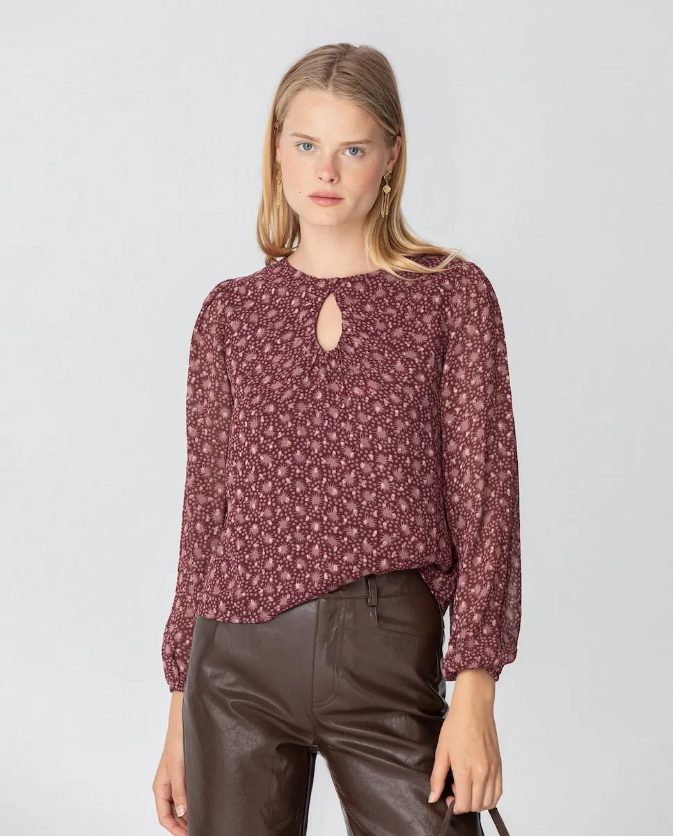 Женский топ с длинным рукавом и вырезом на груди Noon, гранатовый
Женский топ с длинным рукавом и вырезом на груди Noon, гранатовый