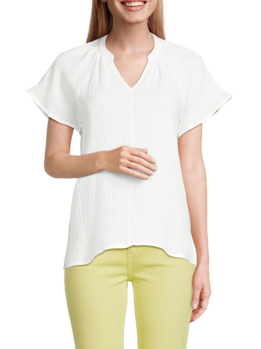 Однотонный топ с разрезом на шее Saks Fifth Avenue, белый
Однотонный топ с разрезом на шее Saks Fifth Avenue, белый