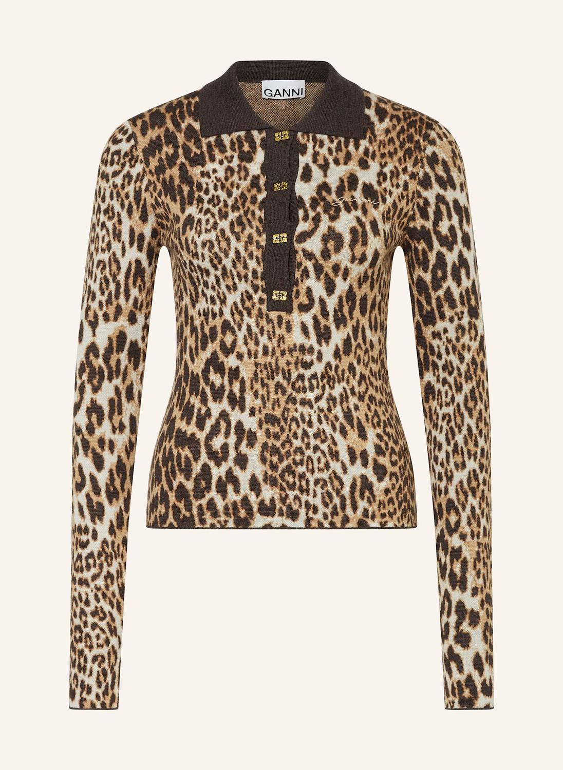 Трикотажная рубашка-поло из мериносовой шерсти Ganni, мультиколор
Трикотажная рубашка-поло из мериносовой шерсти Ganni, мультиколор