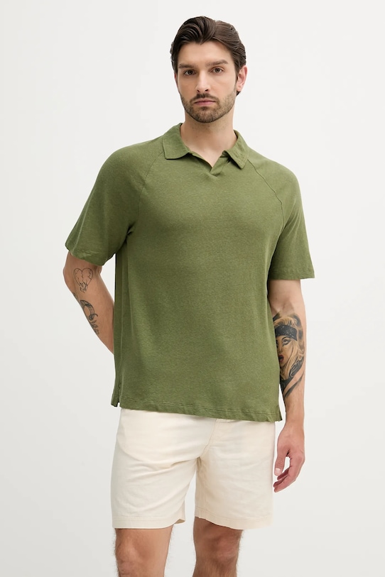 Льняная поло United Colors Of Benetton, зеленый
Льняная поло United Colors Of Benetton, зеленый