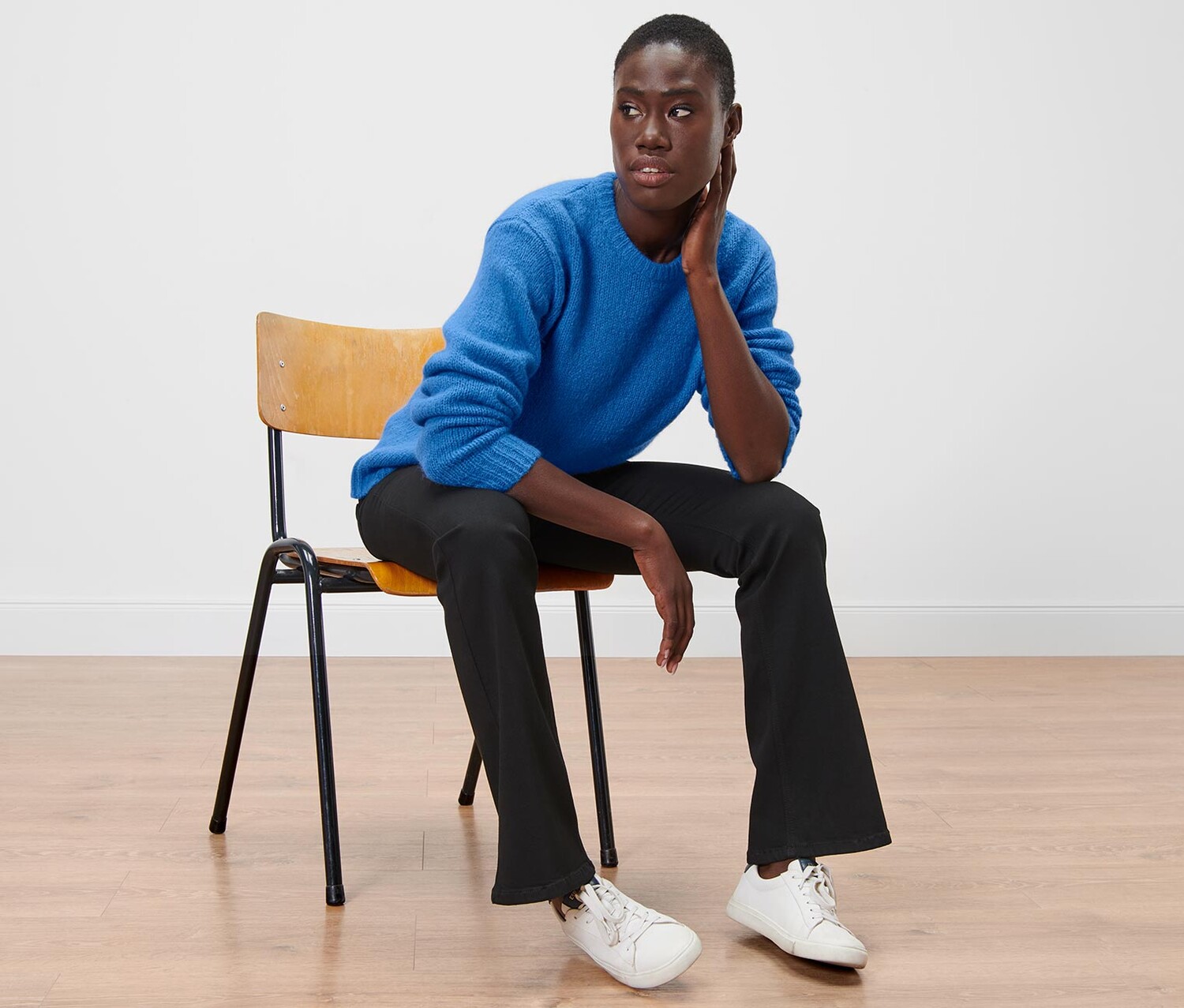 Свитер крупной вязки из шерсти Tchibo, синий кобальт
Свитер крупной вязки из шерсти Tchibo, синий кобальт