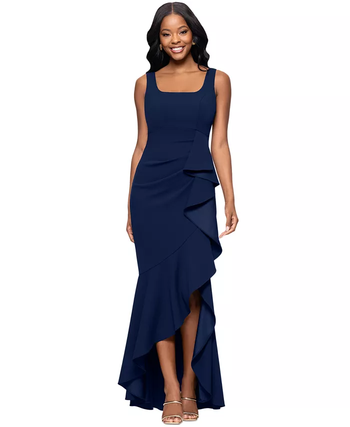 Женское платье с квадратным вырезом и каскадными рюшами Betsy & Adam, синий
Женское платье с квадратным вырезом и каскадными рюшами Betsy & Adam, синий