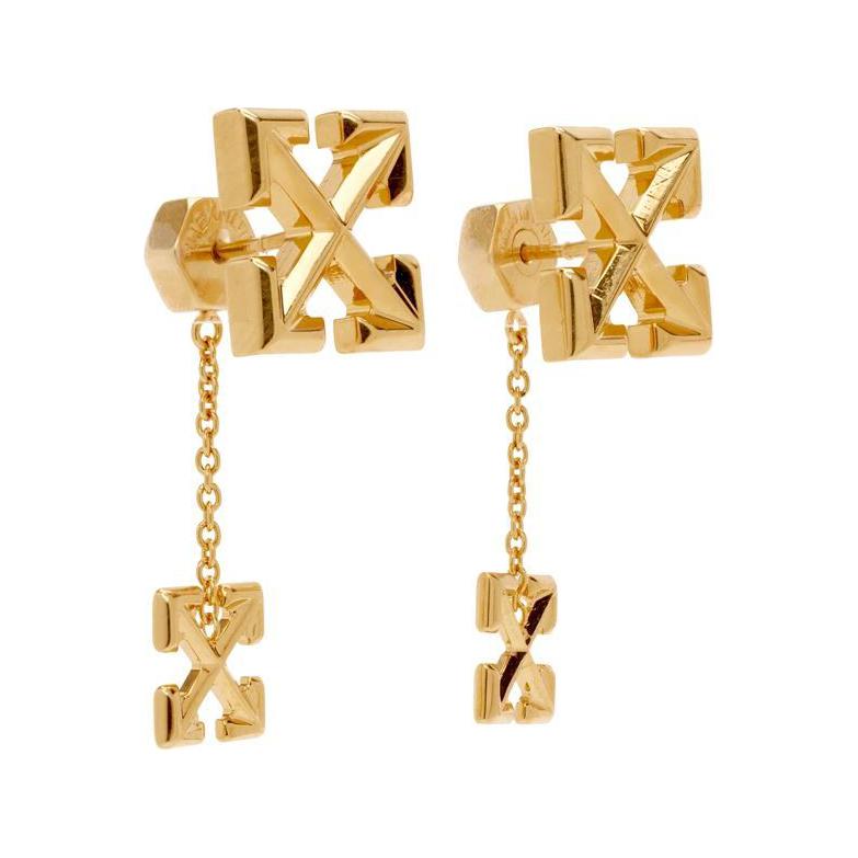 Off-White Женские золотые серьги из латуни цвета слоновой кости
Off-White Женские золотые серьги из латуни цвета слоновой кости