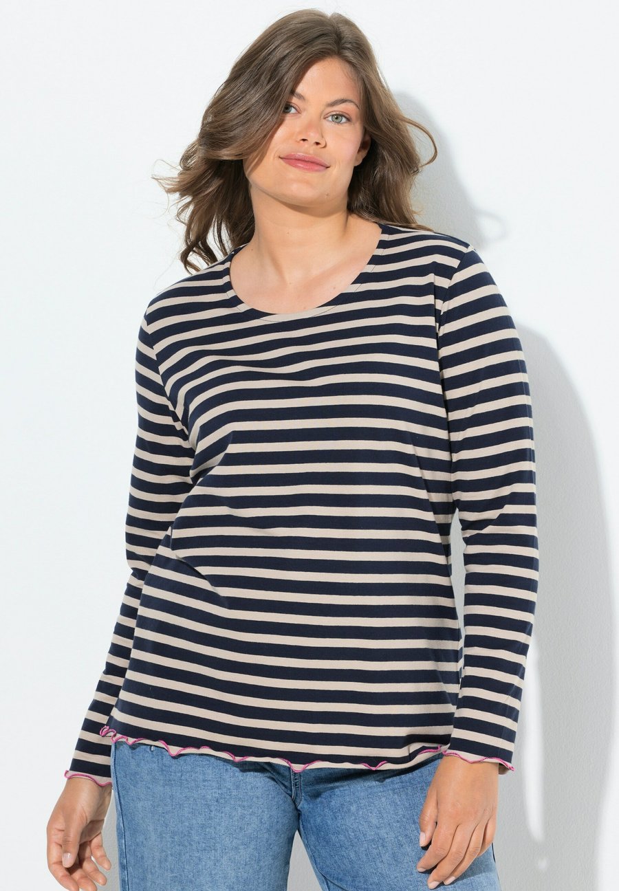 Топ LAURASØN STRIPED LETTUCE HEM LONG SLEEVE, Marine/Dark Blue
Топ LAURASØN STRIPED LETTUCE HEM LONG SLEEVE, Marine/Dark Blue