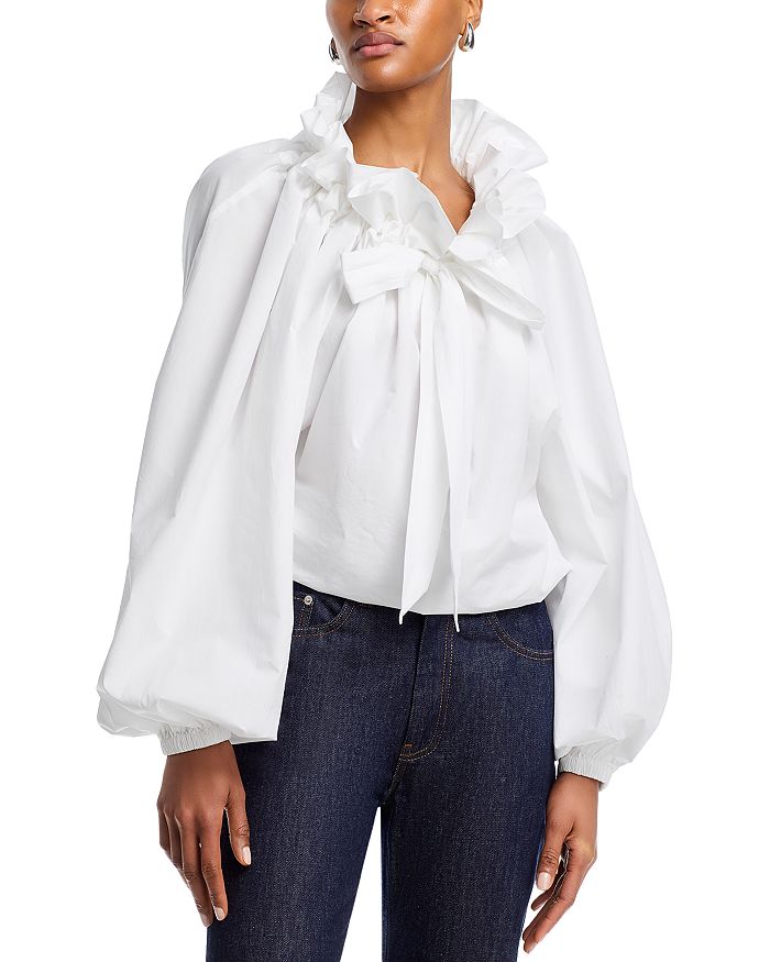 Свободная блуза с высоким воротником Peasent Top Essentiel Antwerp, белый
Свободная блуза с высоким воротником Peasent Top Essentiel Antwerp, белый