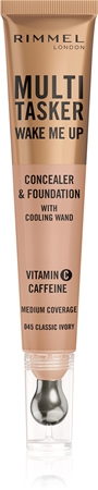 Тональный крем и консилер с осветляющим эффектом Rimmel Multi-Tasker Wake Me Up, 45 Classic Ivory 20 ml
Тональный крем и консилер с осветляющим эффектом Rimmel Multi-Tasker Wake Me Up, 45 Classic Ivory 20 ml