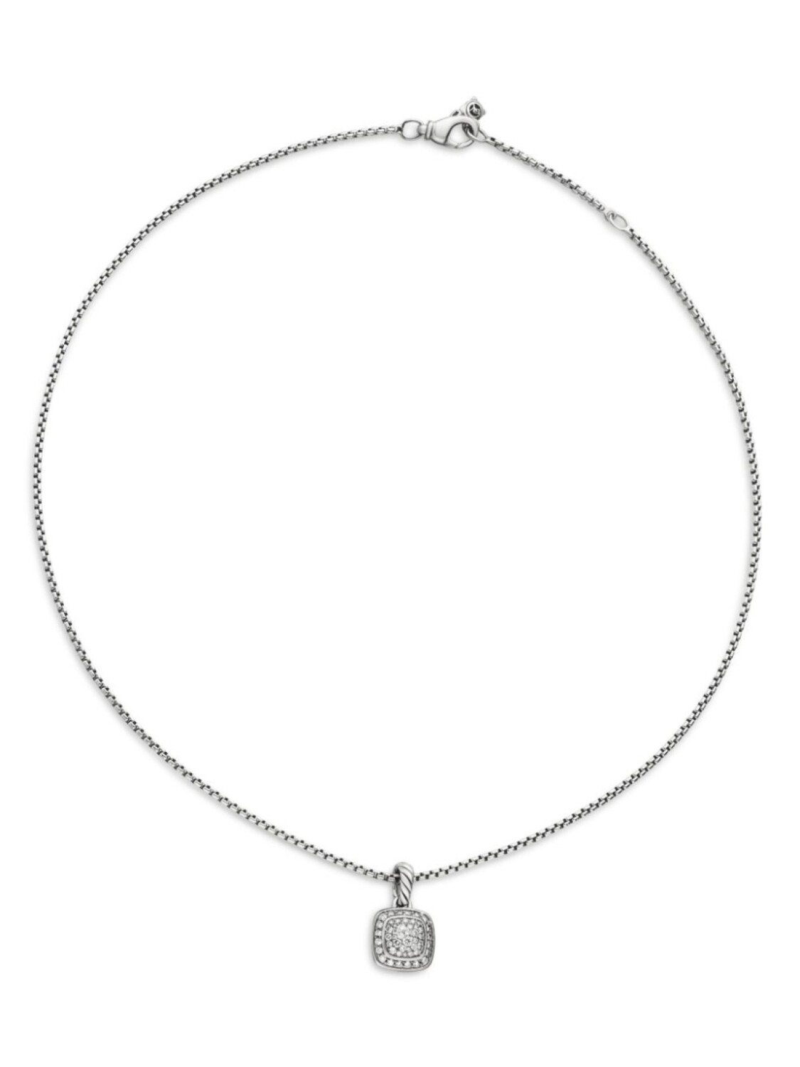 Бриллиантовое колье Petite Albion из стерлингового серебра David Yurman, серебряный