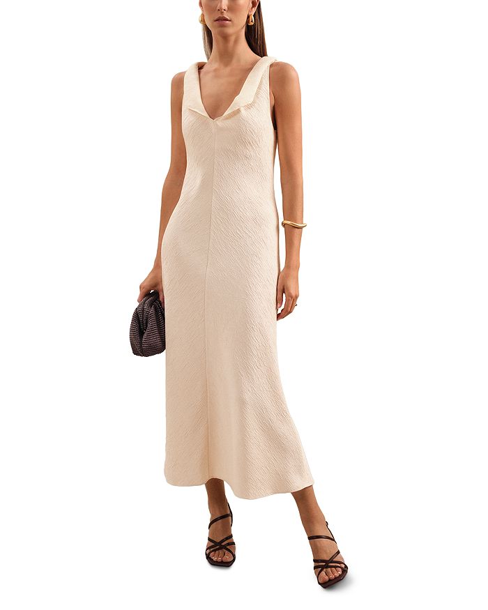 Платье Kiera с драпированным воротником и фактурной тканью REISS, слоновая кость/кремовый
Платье Kiera с драпированным воротником и фактурной тканью REISS, слоновая кость/кремовый