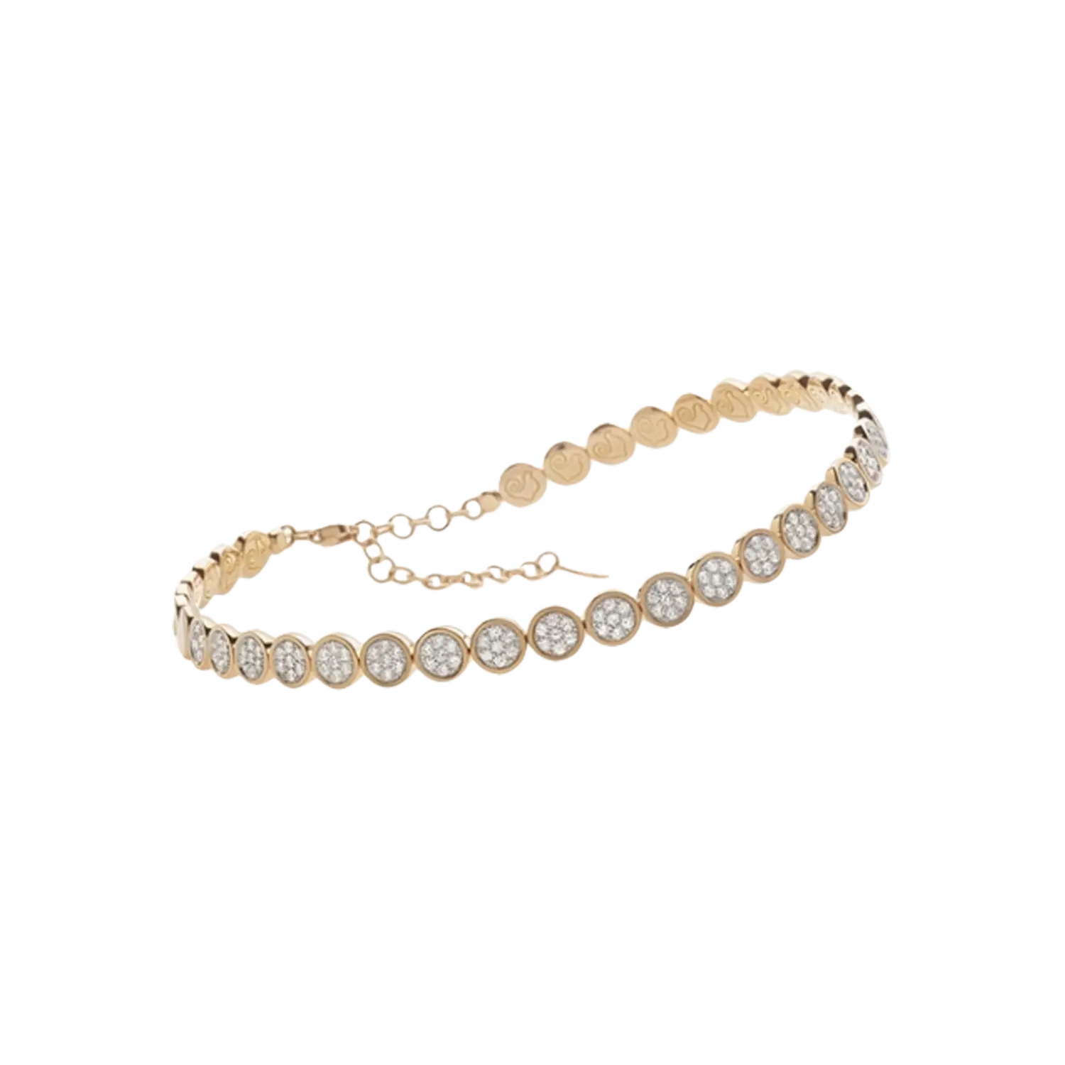 Чокер с пайетками из розового золота и пайетками в бриллиантовом паве - 40215 - 40215 CHANTECLER
Чокер с пайетками из розового золота и пайетками в бриллиантовом паве - 40215 - 40215 CHANTECLER