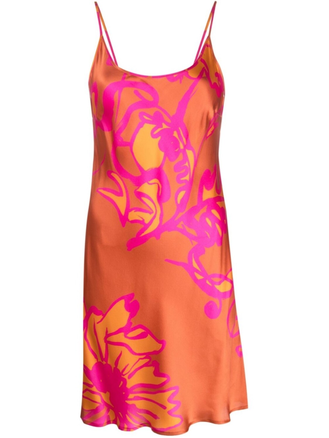 Платье мини с цветочным принтом Gianluca Capannolo, оранжевый 
Платье мини с цветочным принтом Gianluca Capannolo, оранжевый