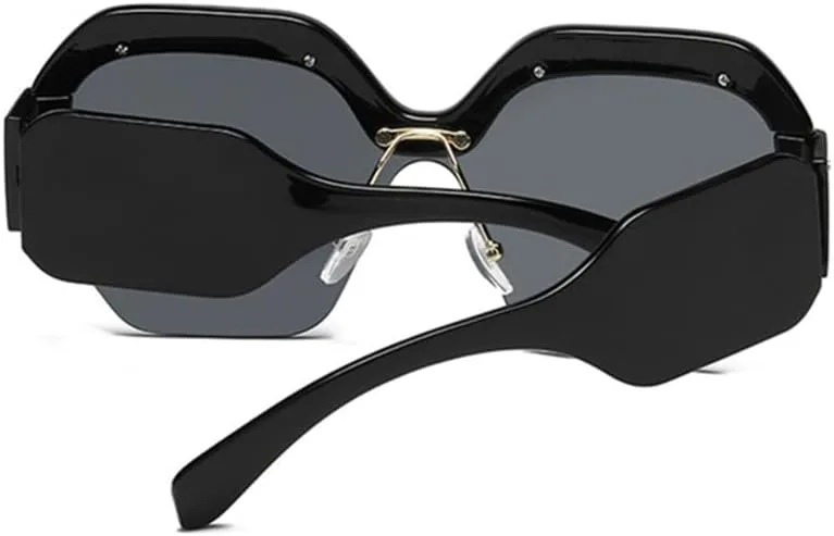 Женские винтажные солнцезащитные очки без оправы, большие, с широкой оправой, мужские ретро-очки, женские очки с защитой от УФ-излучения UV400 HDUBFY, Blue
Женские винтажные солнцезащитные очки без оправы, большие, с широкой оправой, мужские ретро-очки, женские очки с защитой от УФ-излучения UV400 HDUBFY, Blue