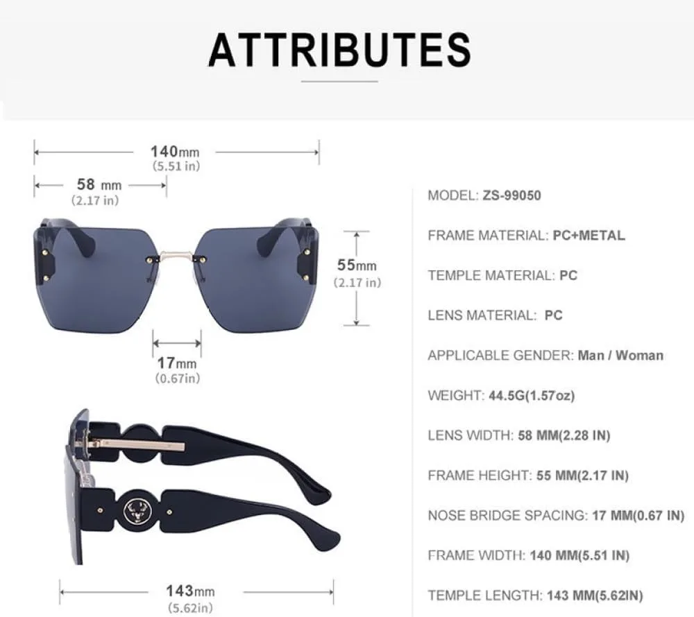 Большие безрамочные солнцезащитные очки для женщин, роскошные солнцезащитные очки без оправы для мужчин и женщин, очки с защитой от УФ-излучения UV400 LVTFCO, Red
Большие безрамочные солнцезащитные очки для женщин, роскошные солнцезащитные очки без оправы для мужчин и женщин, очки с защитой от УФ-излучения UV400 LVTFCO, Red