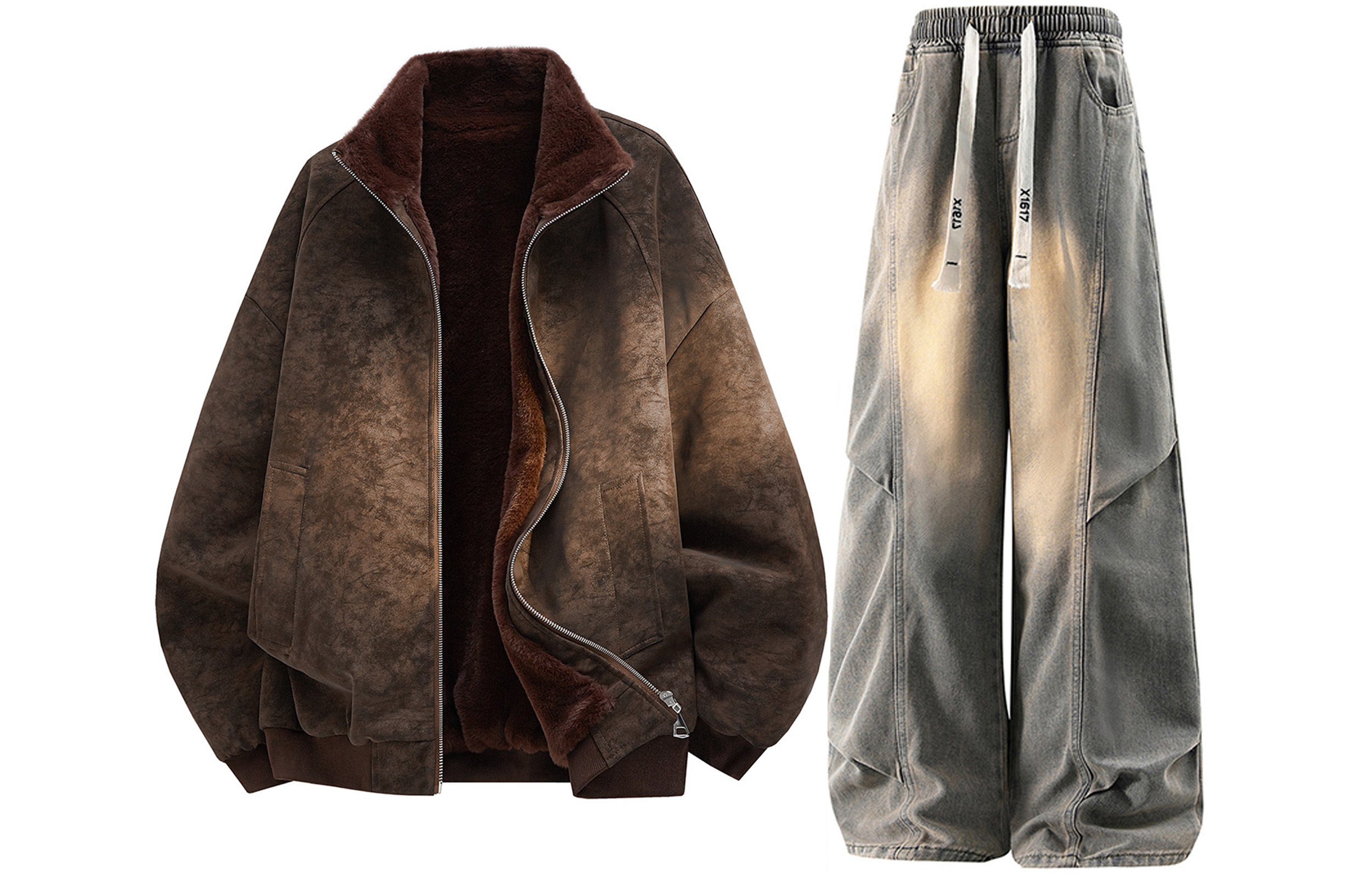 Повседневная спортивная одежда Unisex с лацканом Lapel Moderate X1617, coffee jacket puffer jacket+желтый mud fleece-lined jeans
Повседневная спортивная одежда Unisex с лацканом Lapel Moderate X1617, coffee jacket puffer jacket+желтый mud fleece-lined jeans