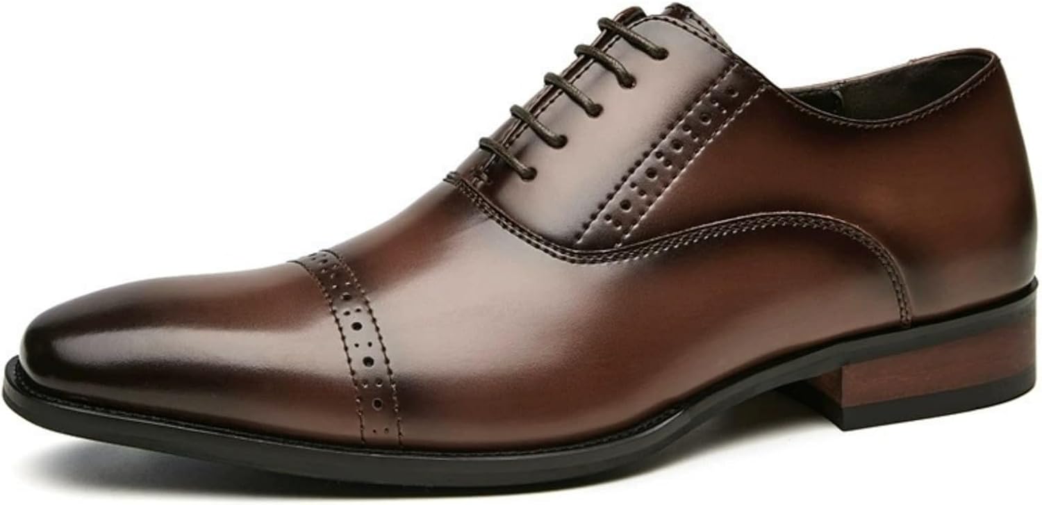 Мужские кожаные туфли-оксфорды с шнуровкой, броги, носок с капюшоном, крылья, низкие, противоскользящие, повседневные дерби для делового стиля, выхода в свет и вечеринок Qwuieoin, коричневый
Мужские кожаные туфли-оксфорды с шнуровкой, броги, носок с капюшоном, крылья, низкие, противоскользящие, повседневные дерби для делового стиля, выхода в свет и вечеринок Qwuieoin, коричневый