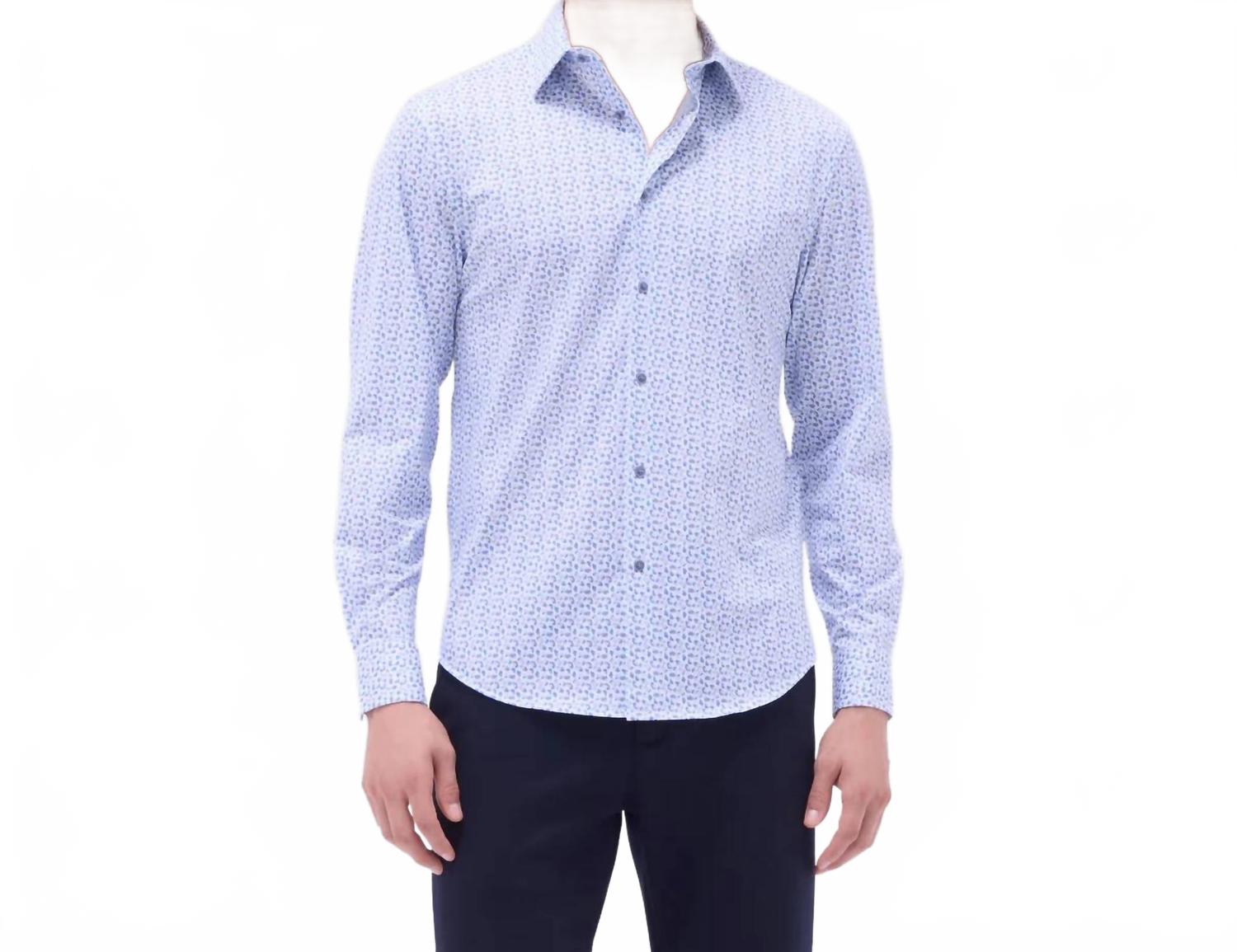 Bugatchi Uomo Хлопковая рубашка James Abstract Oooh в классическом синем цвете
Bugatchi Uomo Хлопковая рубашка James Abstract Oooh в классическом синем цвете