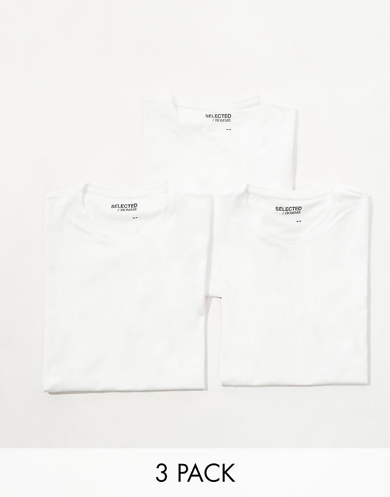Selected Homme – комплект из 3 белых футболок
Selected Homme – комплект из 3 белых футболок