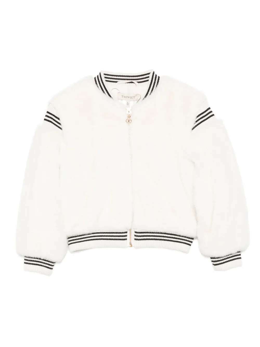 Бомбер с полосатыми отделками TWINSET Kids, белый
Бомбер с полосатыми отделками TWINSET Kids, белый