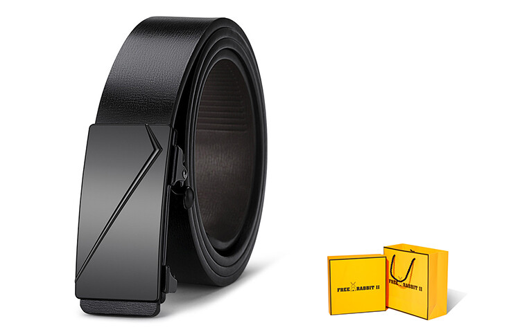 Кожаный ремень унисекс Free Rabbitⅱ, Подарочная коробка Черный + активный желтый 
Кожаный ремень унисекс Free Rabbitⅱ, Подарочная коробка Черный + активный желтый