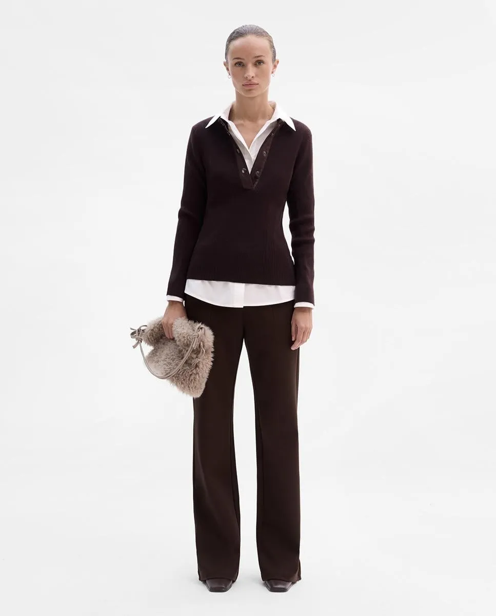 Женские брюки с высокой талией из эластичного твила Simorra, коричневый
Женские брюки с высокой талией из эластичного твила Simorra, коричневый