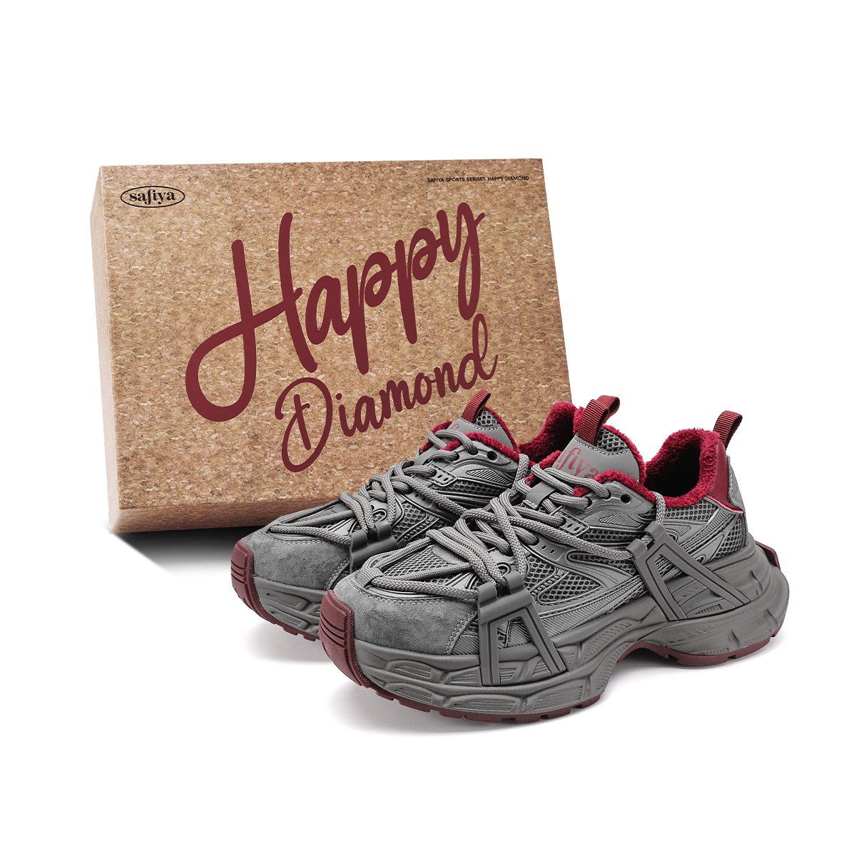 SAFIYA Низкие массивные кроссовки унисекс серо-красные (с флисовой подкладкой), цвет Gray/Red (Fleece-Lined)
SAFIYA Низкие массивные кроссовки унисекс серо-красные (с флисовой подкладкой), цвет Gray/Red (Fleece-Lined)