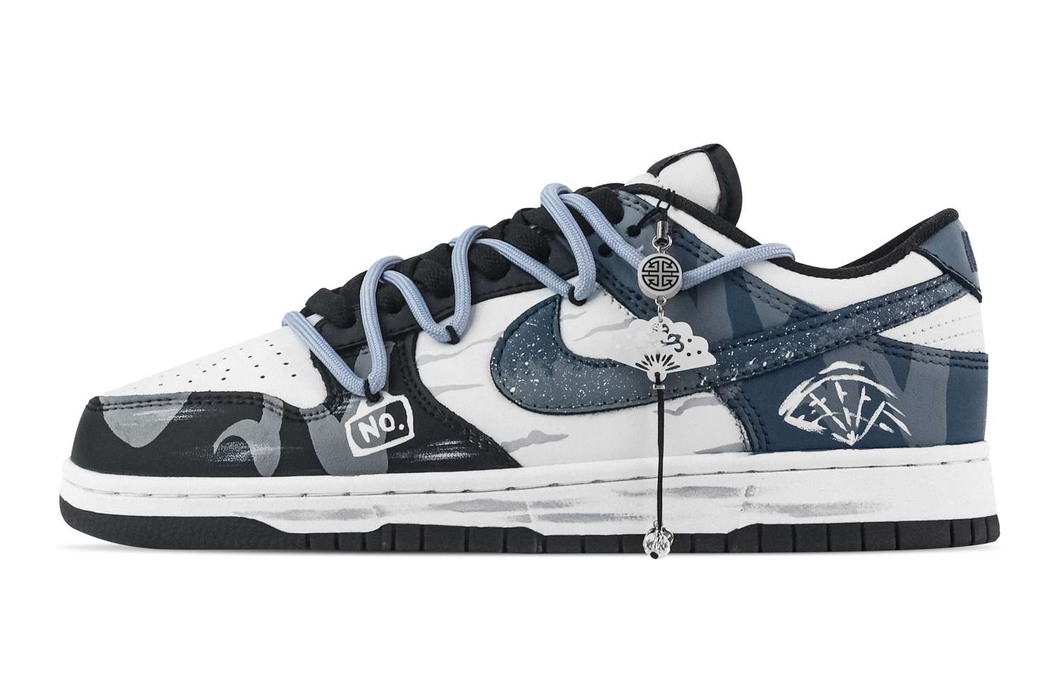 Nike Данк Флоу Фэн термоустойчивые нескользящие и износостойкие низкие скейтборд кроссовки унисекс черно-синие, цвет Black Blue
Nike Данк Флоу Фэн термоустойчивые нескользящие и износостойкие низкие скейтборд кроссовки унисекс черно-синие, цвет Black Blue