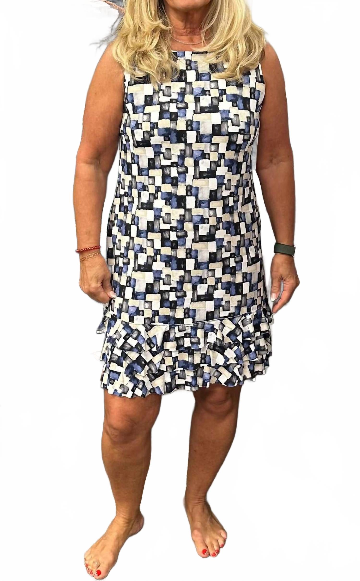 Пляжное платье без рукавов с рюшами в голубых тонах Lulu-B
Пляжное платье без рукавов с рюшами в голубых тонах Lulu-B