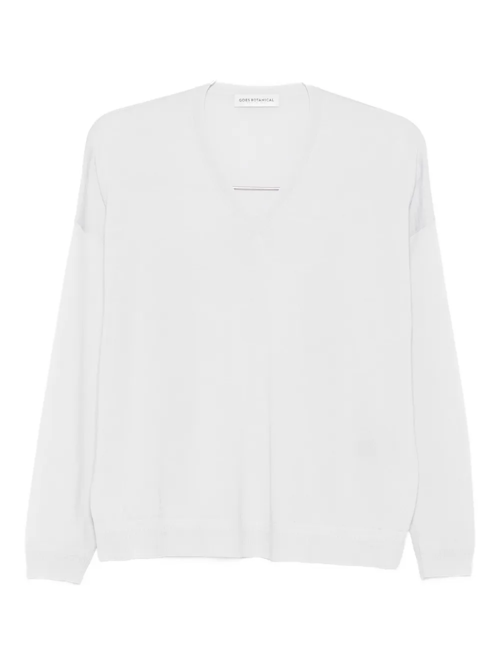 Свитер с V-образным вырезом и длинными рукавами GOES BOTANICAL, белый
Свитер с V-образным вырезом и длинными рукавами GOES BOTANICAL, белый