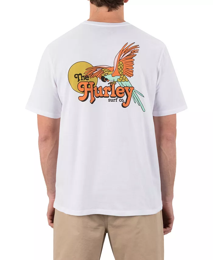 Мужская футболка с коротким рукавом Macaw Hurley, белый 
Мужская футболка с коротким рукавом Macaw Hurley, белый