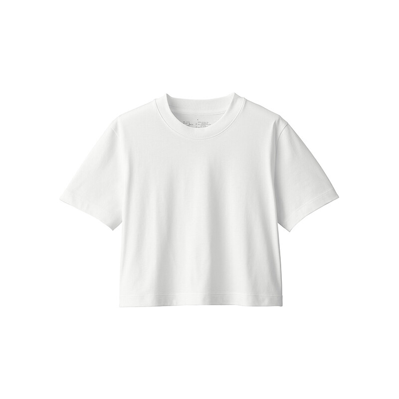 Футболка женская Muji короткая, темно-синий 
Футболка женская Muji короткая, темно-синий