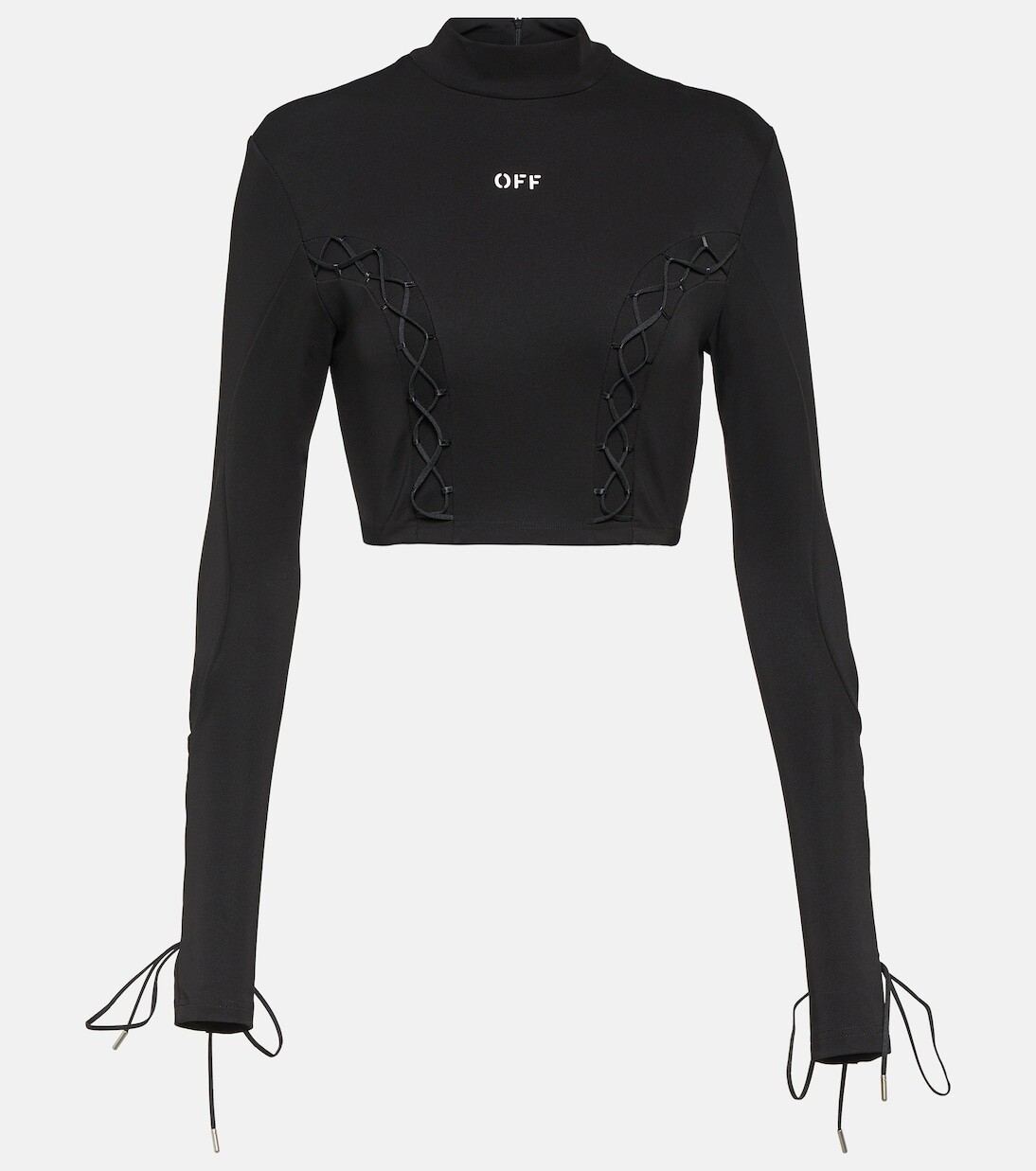 Укороченный топ со шнуровкой и логотипом Off-White, черный
Укороченный топ со шнуровкой и логотипом Off-White, черный