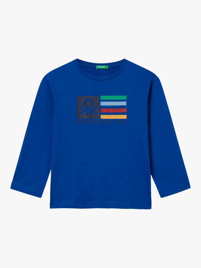 Детская хлопковая футболка с длинным рукавом и принтом логотипа Benetton, Blue
Детская хлопковая футболка с длинным рукавом и принтом логотипа Benetton, Blue