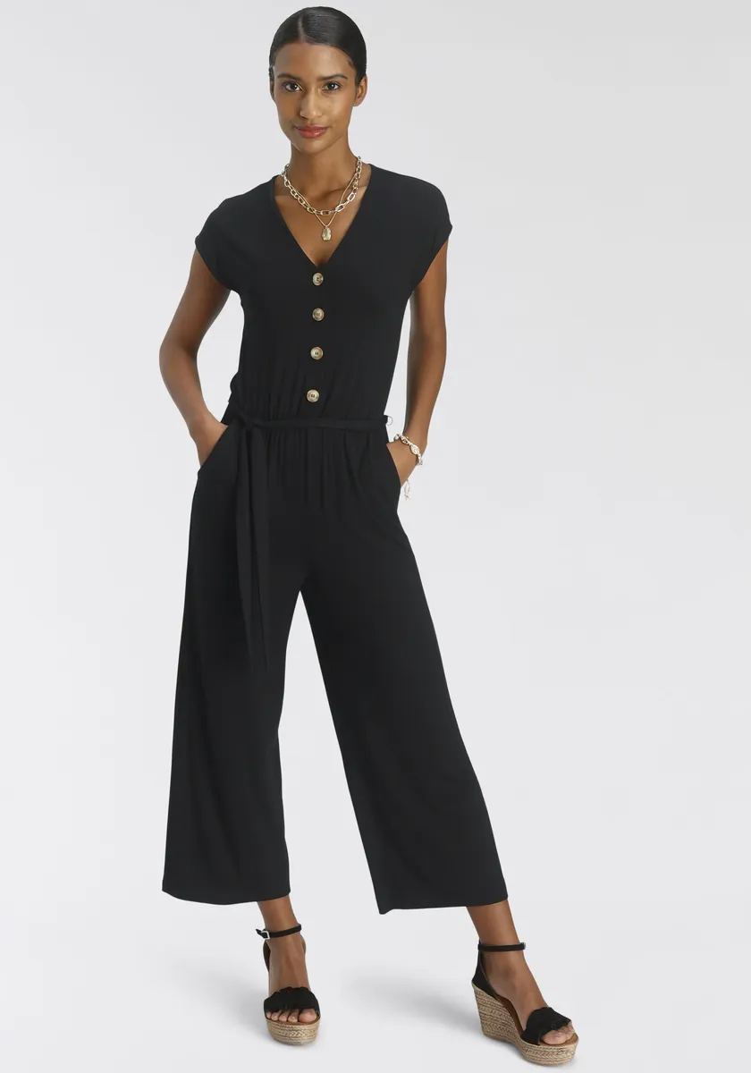 Комбинезон Tamaris-кюлот с планкой на пуговицах, черный
Комбинезон Tamaris-кюлот с планкой на пуговицах, черный