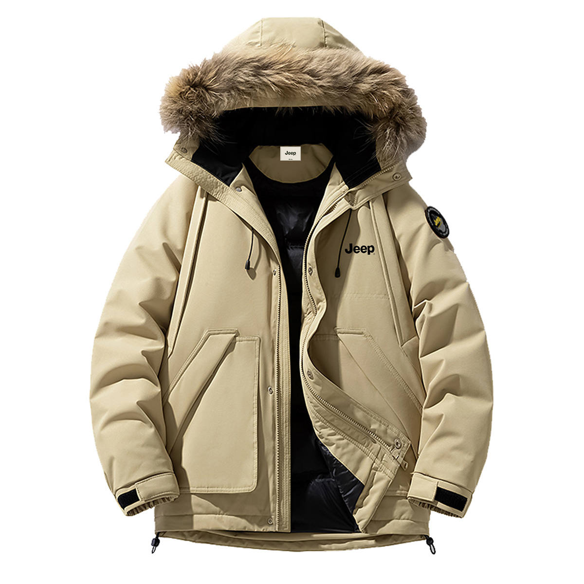 Пуховик Unisex Hooded Thickened Jeep, хаки
Пуховик Unisex Hooded Thickened Jeep, хаки