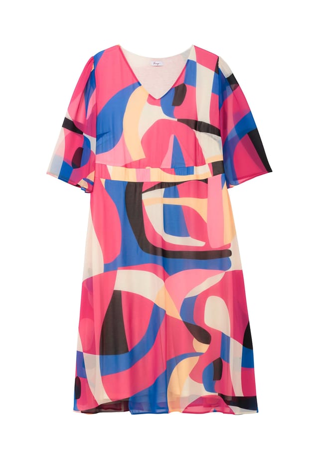 Платье макси с графическим принтом в многослойном стиле Sheego, розовый
Платье макси с графическим принтом в многослойном стиле Sheego, розовый